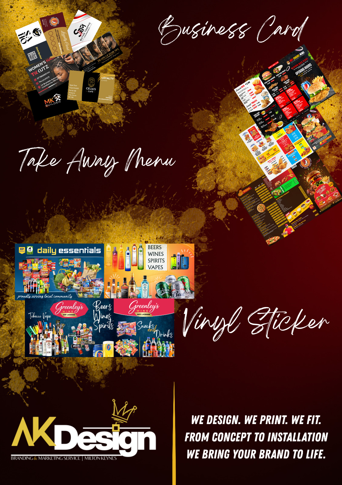Takeaway menu designs by AK Design